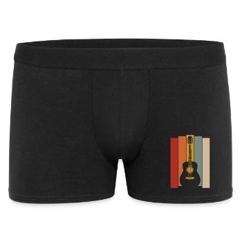 Retro Guitar Graphic - Musician Guitarist - Men's Boxer Shorts - black - Front