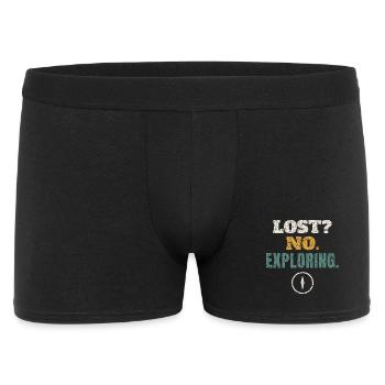 Lost No Exploring Hiking - Men's Boxer Shorts - black - Front