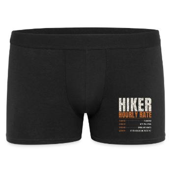 Hiker Hourly Rate Funny - Men's Boxer Shorts - black - Front