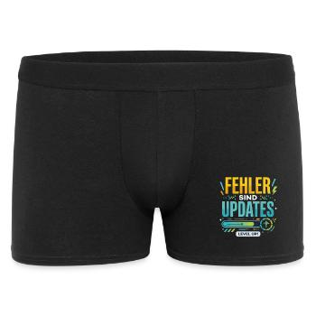 Fehler Werden Updates Level Up - Männer Boxer Shorts - Schwarz - Vorne