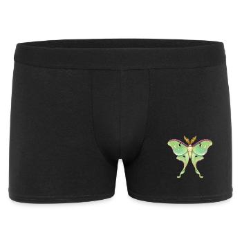 Luna Motte Himmlische Illustration Actias luna - Männer Boxer Shorts - Schwarz - Vorne