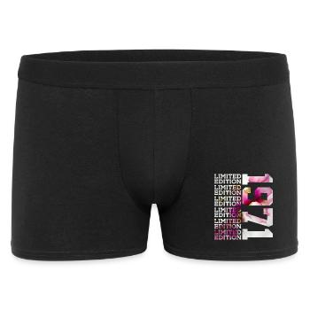 LIMITED EDITION 1971 - 55 JAHRE - 55. GEBURTSTAG - Männer Boxer Shorts - Schwarz - Vorne