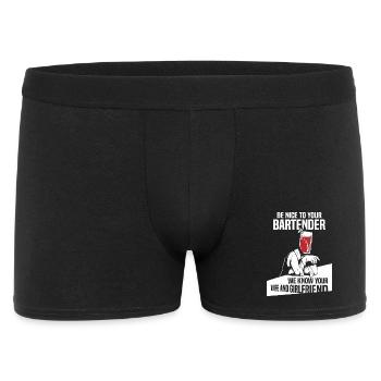 waiter bartender bartender bartender barchef - Men's Boxer Shorts - black - Front