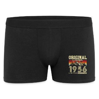 Original October 1956 – 70th Birthday Vintage - Men's Boxer Shorts - black - Front