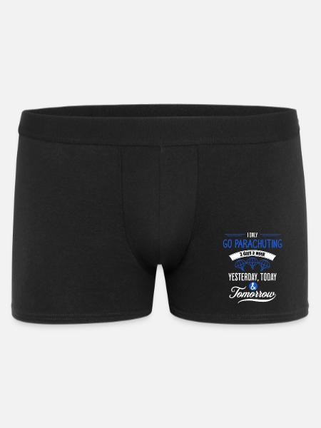 Funny Parachuting Quote - Men's Boxer Shorts - black