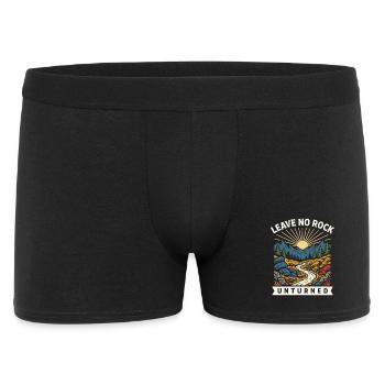 Stone Collector Fossil Hunt Design Geologist Nature - Men's Boxer Shorts - black - Front
