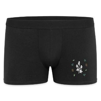 Giftpflanzenring – Botanische Kunst - Männer Boxer Shorts - Schwarz - Vorne