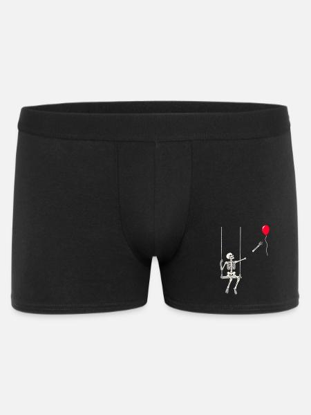 Rotes Ballonskelett - Männer Boxer Shorts - Schwarz