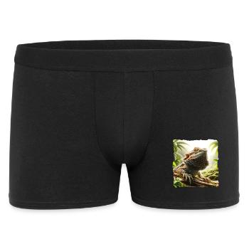 Bartagame Design - Männer Boxer Shorts - Schwarz - Vorne