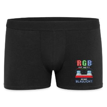 RGB ist nett ich habe Blaulicht Notfallsanitäter - Männer Boxer Shorts - Schwarz - Vorne