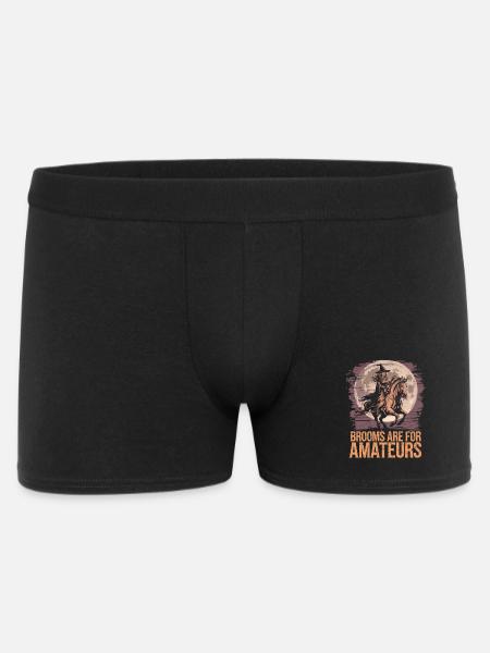 Besen sind für Amateure Lustige Hexe Halloween - Männer Boxer Shorts - Schwarz