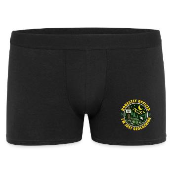 Ehrlich gesagt, Officer, ich geocache nur – Geocacher - Männer Boxer Shorts - Schwarz - Vorne