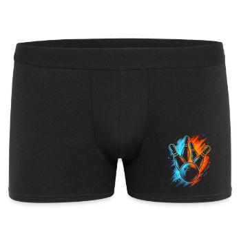 Bowlingkugel Herren Kinder Jungen Bowling - Männer Boxer Shorts - Schwarz - Vorne