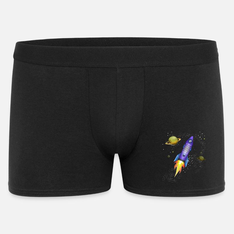 Fusée dans l'espace - Boxer Homme - noir