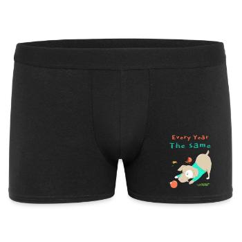 Every Year The Same Funny Christmas Dog - Men's Boxer Shorts - black - Front