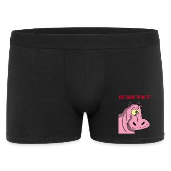 Hippopotame rose - Boxer Homme - noir - Devant