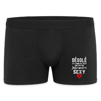 Cet homme est déjà pris par une infirmière sexy - Boxer Homme - noir - Devant