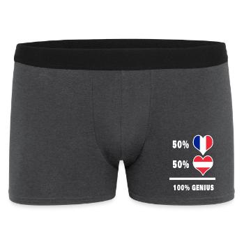 France and Austria Ingenious / Gift - Men's Boxer Shorts - charcoal grey - Front