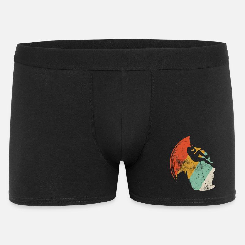Sunset Surf Silhouette on Retro Arc - Men's Boxer Shorts - black