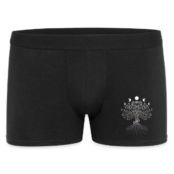 Yggdrasil Weltean Tree of Life with Moon Phases - Men's Boxer Shorts - black - Front