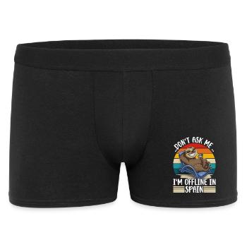 Voyage de vacances en Espagne Paresseux - Boxer Homme - noir - Devant