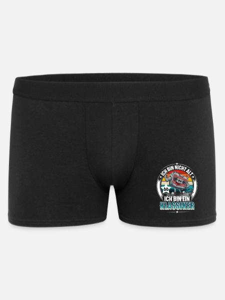 66. Geburtstag Kassette Retro Vintage - Männer Boxer Shorts - Schwarz