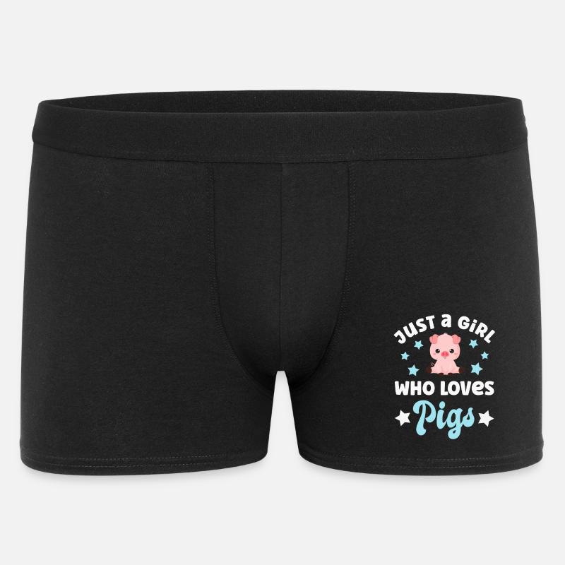 Schwein Schweine - Männer Boxer Shorts - Schwarz