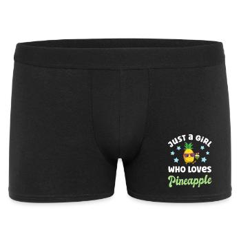 Ananas - Männer Boxer Shorts - Schwarz - Vorne