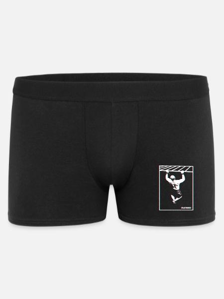 Calisthenics Pull-Up Glitch Design - Men's Boxer Shorts - black