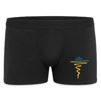 Ukraine Flag Heartbeat Pulse - Boxer Homme - noir - Devant