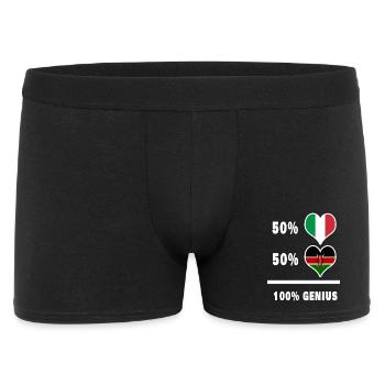 Italien und Kenia genial / Geschenk - Männer Boxer Shorts - Schwarz - Vorne