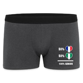 The France and Nigeria genius / gift - Men's Boxer Shorts - charcoal grey - Front