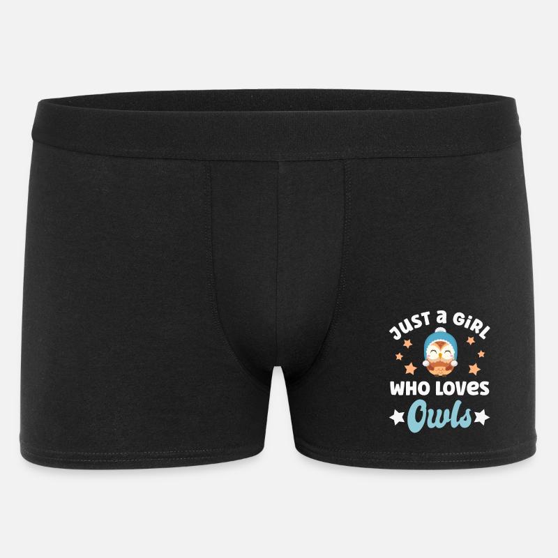 Eule Eulen - Männer Boxer Shorts - Schwarz