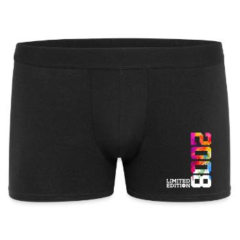 18. GEBURTSTAG LIMITED EDITION 2008 - Männer Boxer Shorts - Schwarz - Vorne