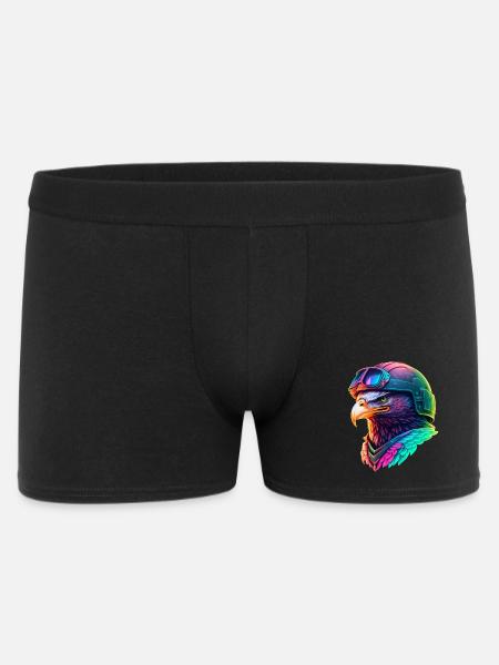 Aigle Néon en Casque Techwear - Boxer Homme - noir