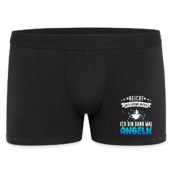 Lustiges Angler Design - Angeln Fischer Geschenk - Männer Boxer Shorts - Schwarz - Vorne