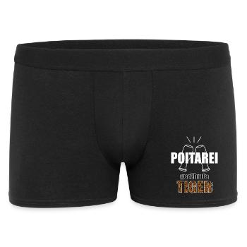 Poitarei gezähmta Tiger - Polterei gezähmter Tiger - Männer Boxer Shorts - Schwarz - Vorne