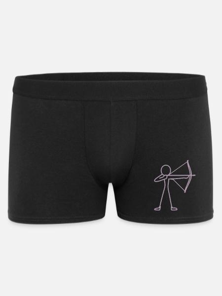 Strichmännchen Bogen Bogenschießen Bogenschütze - Männer Boxer Shorts - Schwarz