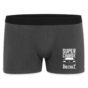 Supercharge And Chill - for electric car fans - Men's Boxer Shorts - charcoal grey - Front