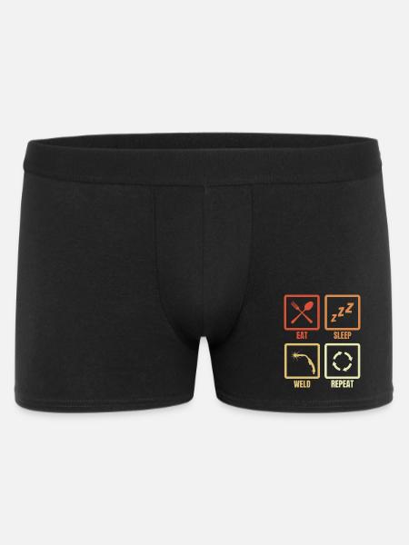 Manger Sommeil Soudure Répéter - Boxer Homme - noir