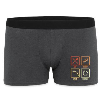 Manger Sommeil Soudure Répéter - Boxer Homme - charbon - Devant