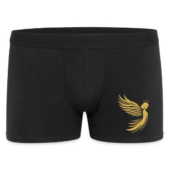 Un ange avec des ailes et une silhouette de halo - Boxer Homme - noir - Devant