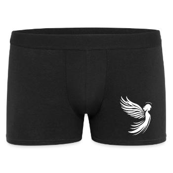 Un ange avec des ailes et une silhouette de halo - Boxer Homme - noir - Devant