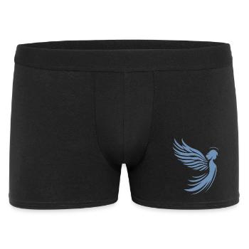 Un ange avec des ailes et une silhouette de halo - Boxer Homme - noir - Devant