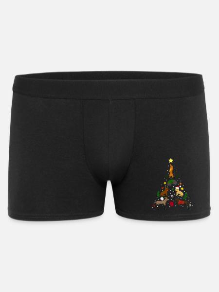 Dackel Tree Christmas - Men's Boxer Shorts - black