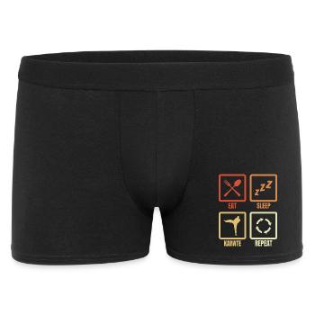 Manger Sommeil Karaté Répéter - Boxer Homme - noir - Devant