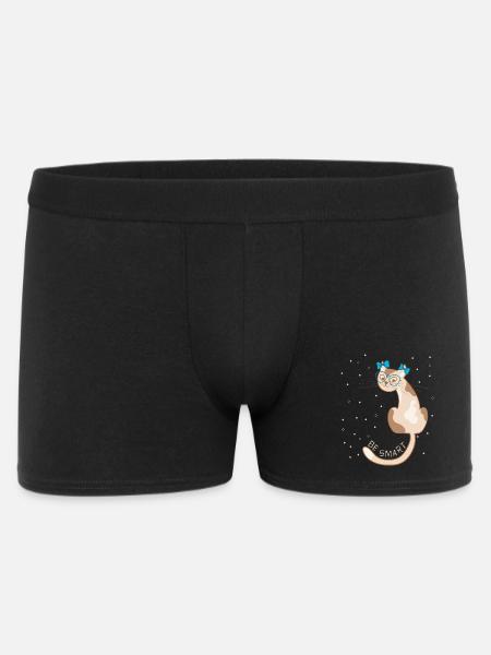 Cat, be smart - Men's Boxer Shorts - black