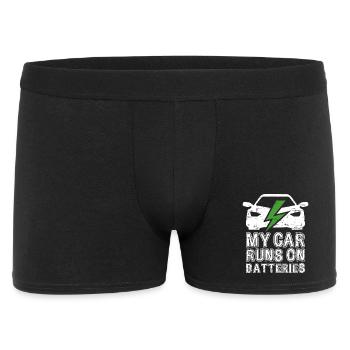 My Car Runs On Batteries eCar Electric Car - Men's Boxer Shorts - black - Front