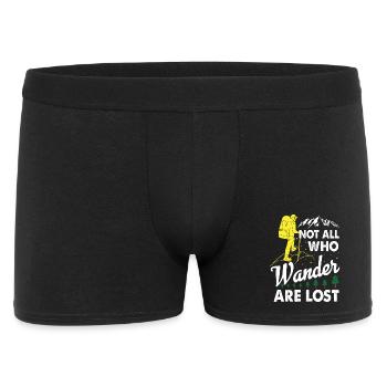 Not All Who Wander Are Lost - Hiking T-shirt - Men's Boxer Shorts - black - Front