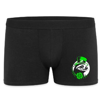 Sloth St Patrick's Day with clover and hat - Men's Boxer Shorts - black - Front